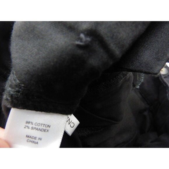 New York & Co Twill Wide-leg Button Slit Cropped Pants, Black; Size 10 - Picture 8 of 8